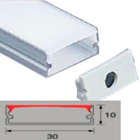 Perfil Branco Sobrepor Linear 2mts x 30mm x 10mm